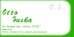 otto huska business card